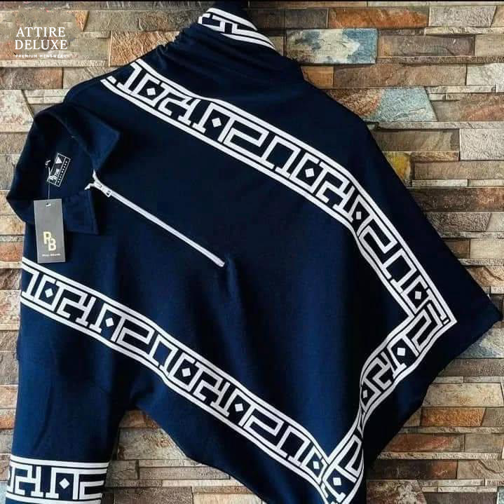 "Signature Zip Style T-Shirt with Geometric Design"