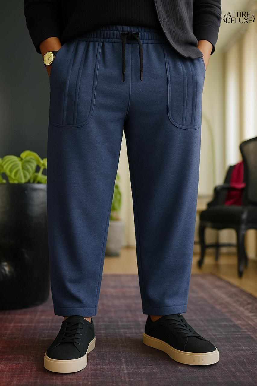 Modern Relaxed-Fit Baggy Trousers with Drawstring Detail